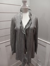 Simply Vera Vera Wang Women Size Large Cardigan Gray Sweater - £8.78 GBP