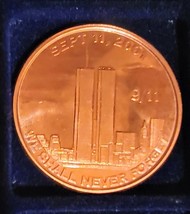 9/11 We Shall Never Forget 1 AVDP Ounce .999 Pure Copper Round BU Tube O... - $26.61