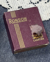 Vintage Ronson Lighter Box Only - Standard 15801 Pigskin - £6.21 GBP