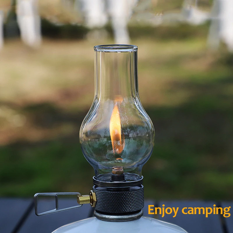 New Portable Camping Gas Candle Lamp Light Compact Butane Gas Light Outdoor Use - £20.37 GBP