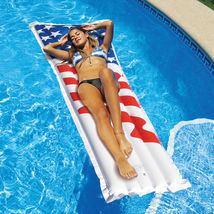 Swimline 90176SL 72" X 27" Americana Graphic Print Floating Mattress - $15.38