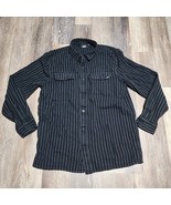 Vintage Vans Off The Wall Flannel Grunge Shirt Size Large Skater Black S... - $16.44