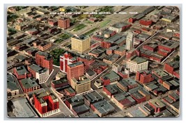 Airplane View Business Section El Paso Texas TX Linen Postcard V9 - £3.06 GBP