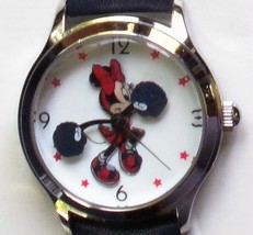 Disney Retired CHEERLEADER Animated Minnie Mouse Watch! Brand-New! Pom Poms Poin - £70.57 GBP