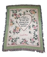 A Mother&#39;s Love Poem Roses Tapestry 60&quot;×50&quot; - $33.25
