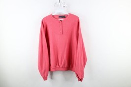 Vintage 90s Patagonia Womens 14 Faded Thermal Waffle Knit Henley Sweater Pink - £51.39 GBP