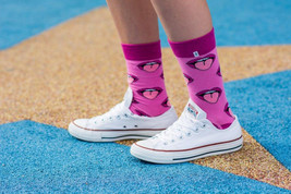 Mouth Tongue Pink Funny Socks - $8.40