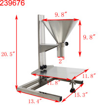  Stainless Steel Feeding Hopper with Support Stand Manual Filling Packag... - £106.09 GBP+