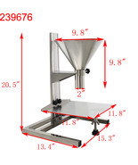  Stainless Steel Feeding Hopper with Support Stand Manual Filling Packag... - £104.95 GBP+