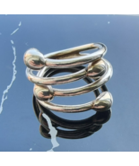SMW VINTAGE 925 STERLING SILVER WIDE BYPASS ADJUSTABLE RING SIZE APPROX.... - $41.58