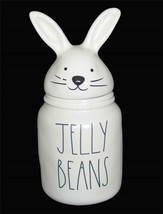 Rae Dunn Jelly B EAN S Bunny Ears 9-1/2&quot; Rubber Seal White Canister New - £26.30 GBP