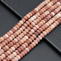 Natural Smooth Rondelle Wholesale Orange Quartz Beads for Jewelry Making, 5x8mm - £6.38 GBP