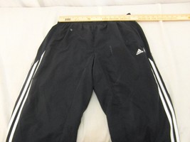 Adult Women&#39;s Adidas Dark Blue White 3 Striped Workout Athletic Pants 31988 - £13.09 GBP