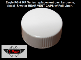 3-Pk Eagle Rear Vent Screw Caps New Lid Gas Can Part For PG1 PG3 PG5 PG6 KP3 KP5 - £5.15 GBP