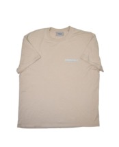 Fear of God Essentials T Shirt Mens L Beige Short Sleeve FOG Reflective Graphic - £29.95 GBP