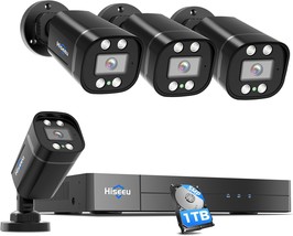 [Person/Vehicle Detection] Hiseeu 3K 5Mp Tvi Wired Security Camera, 24/7 Record - $220.99