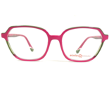 Etnia Barcelona Eyeglasses Frames TIMANFAYA FUGR Green Pink Hexagon 53-1... - $121.56