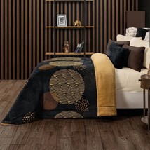 Cobre Circles Blanket With Sherpa Softy Thick And Warm 1 Pcs TWIN/FULL Size - $89.34