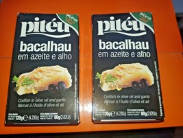 Portuguese Bacalhau Cod Fish in Olive Oil with Garlic Cans 2x120g  (2 x ... - £9.28 GBP
