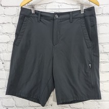 Gerry Golf Shorts Mens Sz 32 Solid Black Zippered Pockets Athletic Quick... - $11.88