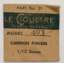 NOS Jaeger LeCoultre - Cannon Pinion - Cal. 493 - Part 21 - £23.45 GBP