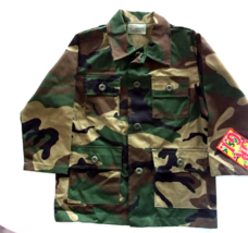 NEW BDU WOODLAND CAMOUFLAGE JACKET MADE IN THE USA TODDLER YOUTH SIZE 6 ... - £12.74 GBP