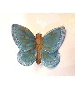 Blue Butterfly Pin 1.5&quot; long marked Dezine 1995 Vintage Jewelry Brooch - £13.91 GBP