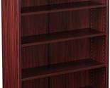 Sunon Wood Bookcase 4-Shelf Freestanding Display Wooden Bookshelf, Mahog... - $181.95