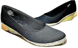 Beacon Wedge Clogs Womens Size 7.5 Narrow Rope Heels Black - $19.73