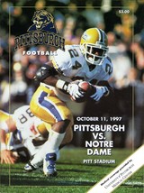 VINTAGE Oct 11 1997 Notre Dame @ Pitt Panthers Football Program  - £19.35 GBP