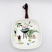 Vintage Lefton Japan Ceramic Dish Wooden Handle Kitchen Grill Wall Decor - $24.99