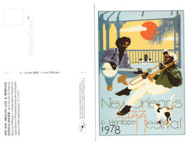 1978 New Orleans Jazz Festival Poster Post Card - £4.66 GBP
