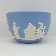 Dudson Jasper Ware Blue Tea Bowl 3-1/4&quot; Classical Scenes Custard Cup - £19.22 GBP