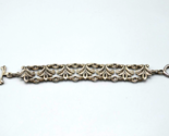 Barse Sterling Silver Chain Bracelet 925 Thai Stamp 60g 8&quot; Floral/Plant ... - $96.74