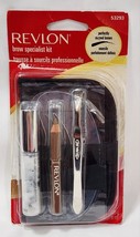Revlon BROW SPECIALIST KIT 53293 Tweezer Stencils Brown Pencil Gel Eyes ... - $314.11 MXN