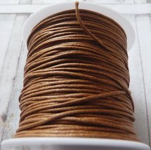 1 Roll Brown 80 Yards Waxed Cotton Cord, 1mm Wide Thread, Rope for DIY Jewelry  - £14.28 GBP