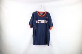 Vtg Y2K 2006 Nike Mens XL Faded Spell Out Detroit Tigers Baseball Ringer T-Shirt - £30.99 GBP