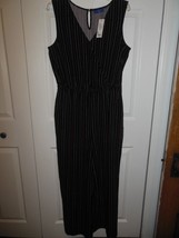 NWT Ladies Apt 9 Black Pinstriped Pant Suit Large - £15.95 GBP