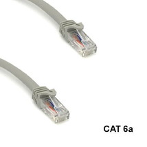 Kentek Gray 50ft Cat6A UTP Cable 24AWG 600MHz RJ45 Ethernet Router Pure ... - £36.41 GBP