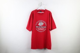 Vintage Y2K Mens XL Spell Out 2002 Baseball All Star Game Milwaukee T-Shirt Red - £31.11 GBP