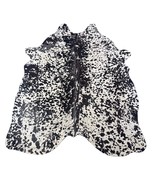 Speckled Black and White Printed Cowhide Rug Size: 7x5.5 feet Z-019 - $266.31