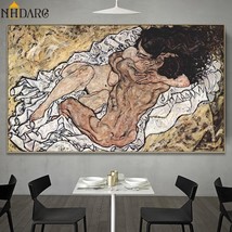 HQ Canvas Print Egon Schiele Naked Embrace Abstract Art Style Canvas - $41.21 CAD - $59.93 CAD