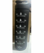 Water Bottle Motivational 32oz Time Marker, Sports Fitness Workouts Walk... - $9.49 CAD