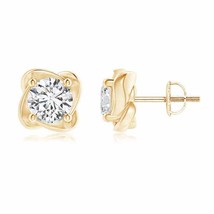 ANGARA Natural Diamond Solitaire Stud Earrings in 14K Gold (HSI2 1ctw) - £1,566.54 GBP