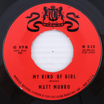 Matt Monro – My Kind Of Girl / This Time - 1961 45 rpm Single Vinyl Reco... - $5.54