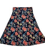 LuLaRoe AZURE Knee-Length Skirt Black &amp; Coral Sz Medium (10-12) - $19.73 CAD