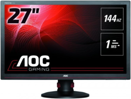 AOC 27 inch 144 Hz LED Gaming Monitor, 1 ms Response Time, Height Adjust - £266.56 GBP