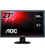 AOC 27 inch 144 Hz LED Gaming Monitor, 1 ms Response Time, Height Adjust - £269.24 GBP