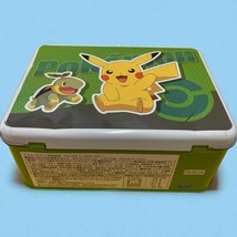 Pokémon Green Empty Tin Box - Pikachu &amp; Turtwig Collectible (20x14x8.5cm)! - $35.00