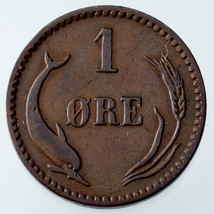 1887 Denmark 1 Ore XF Condition KM #792.1 - £49.56 GBP